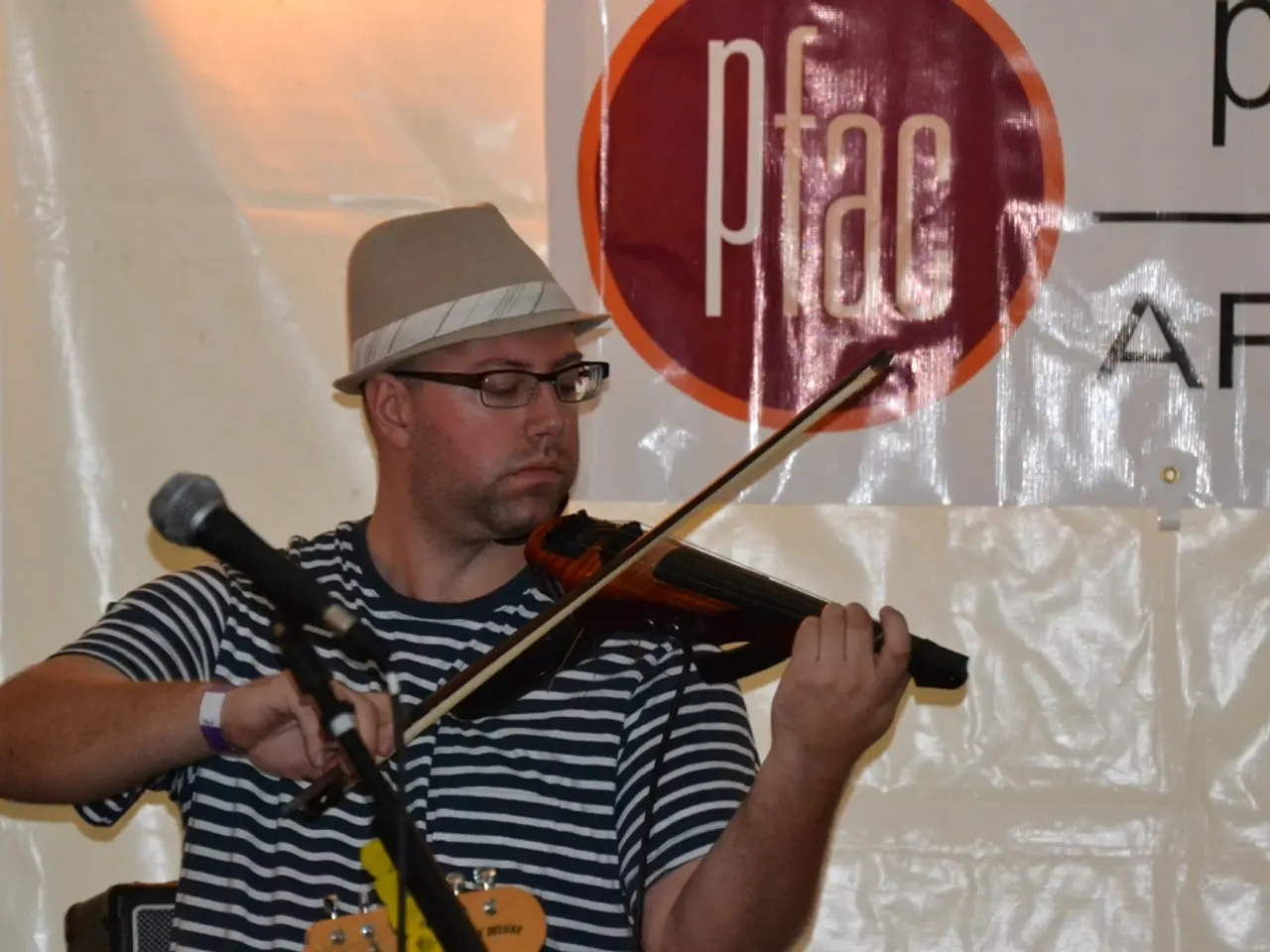 Violin performance prodigy gracefully overcomes a catastrophic bow malfunction, maintaining their...