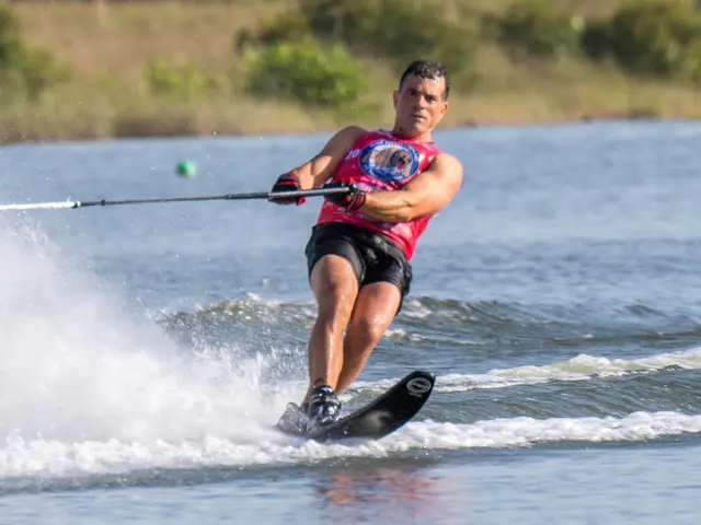 Dawn breaking over a current