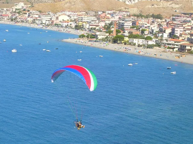 Soaring high over the Baltic Sea, reaching heights of 4000 meters to witness the stunning beauty of...