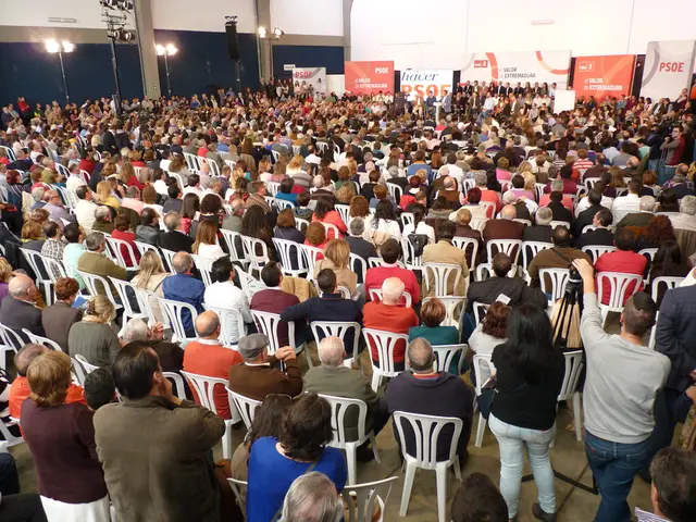 Enthusiastic clapping and cheers reverberating through the room