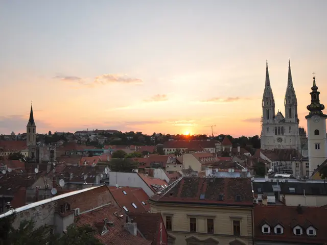 Autumn landscape in Devon, England illuminated by the morning sun in 2012.