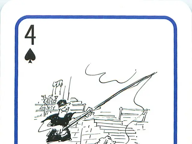 Here we can see the structure of a playing card and on it we can see the drawing of a person...